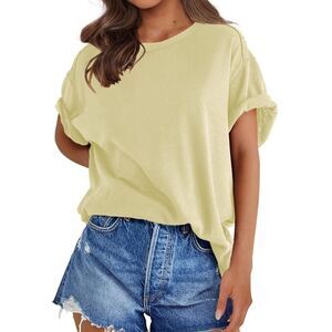 Yellow Oversized Crewneck T-Shirt